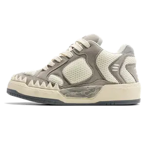 Платформенные puffy обувь нескользящие, устойчивые к истиранию, дышащие, увеличивающие рост low top BAOZAOGONGYANG, белый