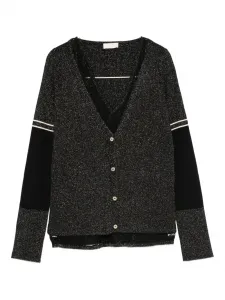Кардиган с отделкой панелями LIU JO, черный