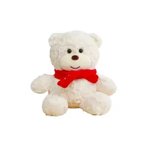 Плюшевый мишка в шарфе с сердцем, высота 25см/35см/50см Pissie, Ecru Bear