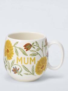 Фарфоровая кружка Floral 'Mum', 560 мл, желтая/мультиколор John Lewis, llow/Multi