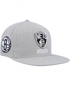 Мужская серая кепка Brooklyn Nets Side Core 2.0 Snapback Mitchell & Ness