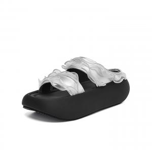 DAPHNE Серебряные женские тапочки EVA с вышивкой, цвет Silver