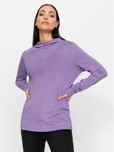 Рубашка с воротником-стойкой лавандового цвета Heine