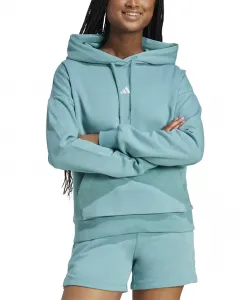 Женская базовая худи с логотипом и длинными рукавами Adidas, синий