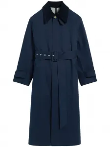 Тренч с поясом AMI Paris, синий