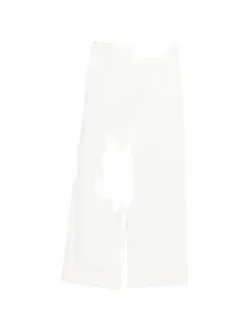 Брюки из хлопка свободного кроя Max Mara, белый