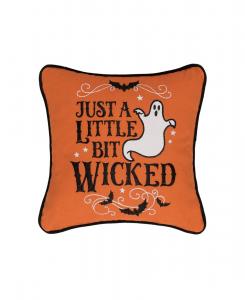 Декоративная мини-подушка с вышивкой в виде призрака, 100% хлопок, Хэллоуин, 25 см x 25 см C&F Home, No Color