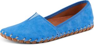 Женские мокасины Spring Step Kathaleta из премиальной кожи - удобные балетки с мягкой стелькой, резиновой подошвой и элегантной строчкой, небесно-голубой