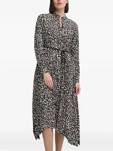 Платье миди с абстрактным принтом Joop!, черный