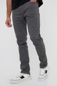 Узкие джинсы из эластичного денима перекрашенного кроя Threadbare, серый