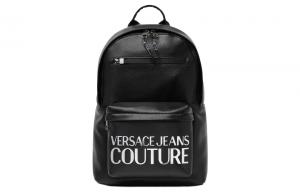Полиуретановый рюкзак Men's Black & White VERSACE JEANS COUTURE, Set (Bag+Tag)