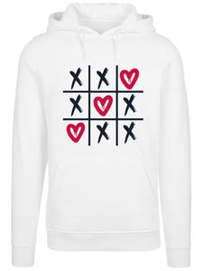 Толстовка F4NT4STIC Valentinstag Herz Tic Tac Toe, White