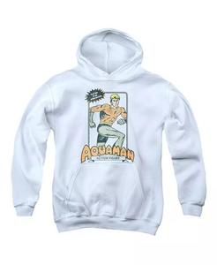 Толстовка с капюшоном для мальчиков Youth Am Action Figure DC Comics, белый