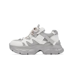 Женские кроссовки с низким верхом и массивной подошвой, устойчивые к истиранию Hotwind, 19 Black White