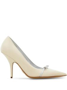 Туфли-лодочки с острым носком и бантом Ferragamo, нейтральный