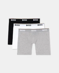 Комплект из трех мужских боксеров из хлопка Boss, черный