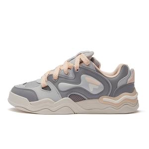 Женские серые износостойкие низкие кроссовки для скейтбординга KICKDX FILA FUSION, Lunar Rock Gray/Alloy Gray