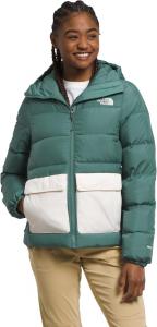 Женская утепленная куртка The North Face Gotham с накладными карманами XS, зелено-белый