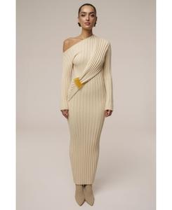 Женское макси-платье на затылок JLUXLABEL, Ivory