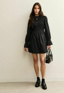 Платье New Look SHIRRED BODICE LONG SLEEVE A-LINE MINI, Black