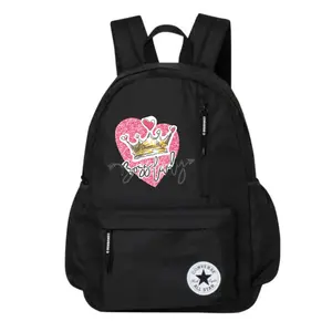 Converse Полиэстеровый рюкзак среднего размера унисекс черный, Crown Love