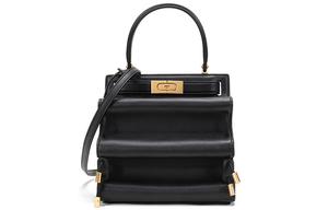 TORY BURCH Кожаный дорожный чемодан через плечо миниатюрная женская сумка черная