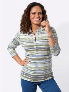 Рубашка-поло в грязно-голубую полоску WITT WEIDEN