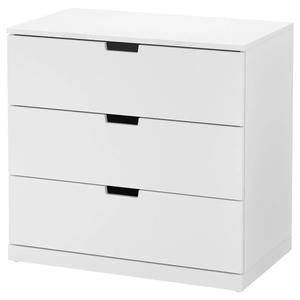 Комод с 3 ящиками NORDLI IKEA, 80x76 см, белый