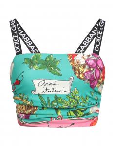 Кроп-топ Dolce&Gabbana, бирюзовый