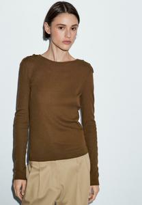 Джемпер Massimo Dutti KNITWITH SHOULDER DETAIL, Brown