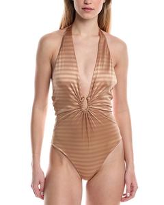 Слитный купальник PQ Swim Plunge, коричневый