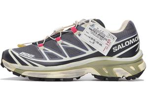 Кроссовки для бега XT 6 Abrasion Resistant низкие унисекс SALOMON, серо-зеленый