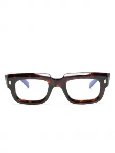 Очки в прямоугольной оправе черепаховой расцветки Cutler & Gross, коричневый