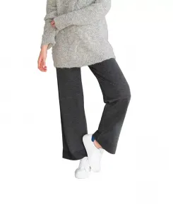 Женские широкие брюки из мериносовой шерсти для дома Celtic & Co., серый