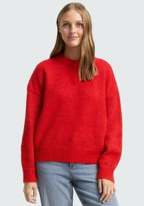Джемпер TOM TAILOR DENIM HAIRY CREW-NECK PULLOVER, Brilliant Red/Red