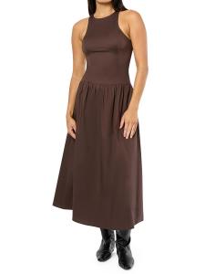 Платье миди с заниженной талией WeWoreWhat, коричневый