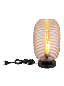 Globo lighting Настольная лампа "Джефри" в черно-бежевом цвете - (В)34,5 x Ø 20 см