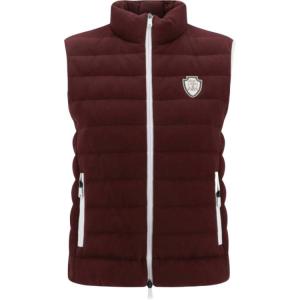 Жилет с высоким воротником и нашивкой с логотипом Brunello Cucinelli, бордовый