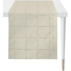 Дорожка для стола 6300 CHRISTMAS GLAM, Рождественский декор, Рождество Люрекс-Жаккардовая ткань Apelt, серо-коричневый/серый