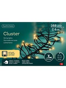 Lumineo Гирлянда CLUSTER, 288 светодиодов, 2,6 м, черный кабель цвета "мягкое золото"