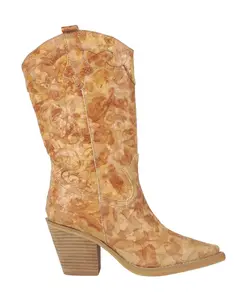 Ботильоны с вышивкой на каблуке Alma En Pena, коричневый