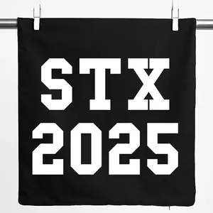 Наволочка Huuraa STX 2025 Выпускной Дания Подарок 40х40см Черный хлопок STX 2025 Подарок Hellweg Druckerei