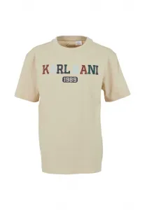 Футболка с университетским принтом Karl Kani, Sand