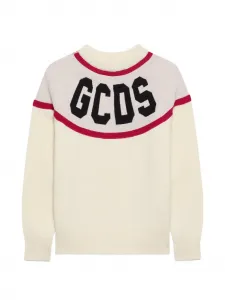 Свитер с логотипом Gcds, бежевый