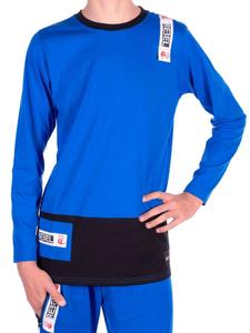 Рубашка с длинными рукавами синего цвета BEZLIT