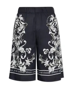 Шорты с барокко принтом Versace Jeans Couture, черный