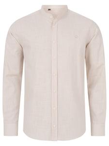 Рубашка на пуговицах классического кроя Indumentum, бежевый