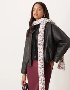 Шерстяной шарф ручной вязки ASOS DESIGN, многоцветный