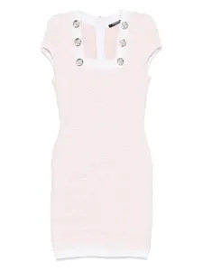 Твидовое платье мини BALMAIN, розовый