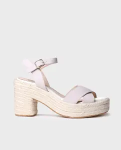 Женские замшевые эспадрильи на платформе с пряжкой Toni Pons, белый